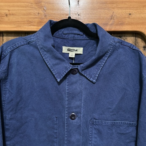 Madewell Overshirt in Garment-Dyed Canvas in Vintage French Blue - Picture 8 of 13